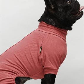 img 1 attached to 🐶 Fitwarm Patchwork Dog Pajamas Lightweight Knitted Pet Clothes Turtleneck Thermal Puppy PJS Knitwear Doggie Outfits Cat Onesies Pet Jumpsuits