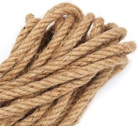 img 3 attached to Cat Sisal Rope Replacement - Natural Hemp Rope for Scratching Post Repair, Recovering, DIY Scratcher, Cat Tree and Tower - 5mm, 66Ft