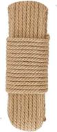 cat sisal rope replacement - natural hemp rope for scratching post repair, recovering, diy scratcher, cat tree and tower - 5mm, 66ft logo