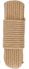 img 4 attached to Cat Sisal Rope Replacement - Natural Hemp Rope for Scratching Post Repair, Recovering, DIY Scratcher, Cat Tree and Tower - 5mm, 66Ft