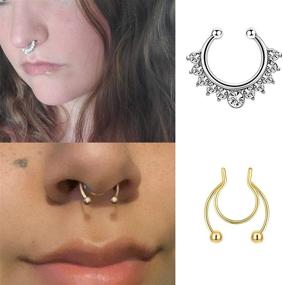 img 3 attached to Rings Stainless Septum Non Pierced Silver