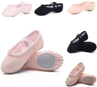 ruqiji canvas ballet shoes: perfect fit dance shoes for girls, toddlers, kids, and women - full sole ballet slippers for ballet practice logo