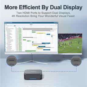 img 1 attached to 💻 Мини-ПК Windows 10 Pro с 6 ГБ DDR3, 128 ГБ SSD и процессором Intel Celeron J3455 - 4K двойной вывод, гигабитный Ethernet, двухдиапазонный Wi-Fi, Bluetooth 4.2