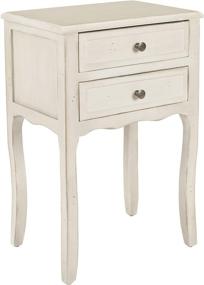 img 2 attached to 🏺 Safavieh Lori White 2-Drawer End Table: Stylish Storage for Your Home