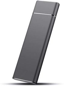 img 4 attached to 💽 2TB Portable Ultra-Thin External Hard Drive with Type-C USB3.1, Ideal for PC, Laptop, Mac - Black (Model: 2TB-YOP-A2)