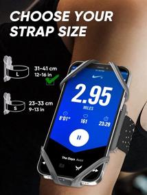 img 1 attached to 🏃 Lommishop Running Armband: Universal Cell Phone Holder for iPhone 12/12 Pro/12 Mini/11/XS/XR/7/8 and Galaxy S10/S9/S8, Fits 4-6” Smartphones, Ideal for Gym Workouts - Large Arm Size 12"-16