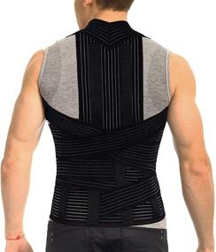 img 2 attached to 🩺 ORTONYX Full Back Support Brace - Removable Dorso-lumbar Pad, Alleviates Upper and Lower Back Pain, Thoracic Kyphosis, Rounded Shoulders, Corrects Posture / L