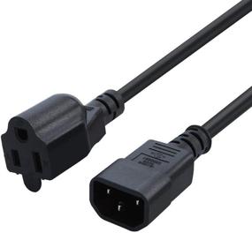 img 4 attached to 🔌 CableCreation [2-шт.] 3 фута 18AWG Компьютерный сетевой адаптер, кабель, NEMA 5-15R к IEC320 C14, 0.9М, черный