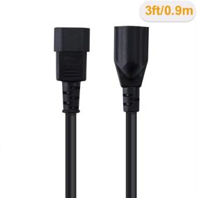 img 2 attached to 🔌 CableCreation [2-Pack] 3ft 18AWG Computer Power Adapter Cord, NEMA 5-15R to IEC320 C14, 0.9M, Black