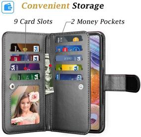 img 3 attached to 📱 LG Stylo 6 Wallet Case with Card Slots, Takfox PU Leather Folio Flip Kickstand Detachable Magnetic Phone Case & Lanyard for LG Stylo 6/K71 Stylus-Black