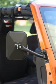 img 3 attached to Rugged Ridge 11025.14 Quick Release Mirror: Rectangular, Textured Black, Perfect for 97-18 Wrangler