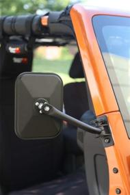 img 1 attached to Rugged Ridge 11025.14 Quick Release Mirror: Rectangular, Textured Black, Perfect for 97-18 Wrangler