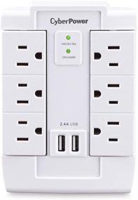 img 3 attached to CyberPower CSP600WSURC2 Surge Protector: 6 Outlet Wall Tap with USB Charging Ports - 1200J/125V