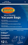 🧹 12-pack envirocare replacement micro filtration dust bags for tristar canister vacuum cleaners логотип