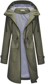 img 4 attached to JASAMBAC Petite Waterproof Trench Raincoat - Women's Clothing, Coats, Jackets & Vests