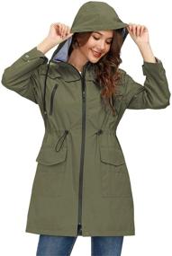 img 1 attached to JASAMBAC Petite Waterproof Trench Raincoat - Women's Clothing, Coats, Jackets & Vests