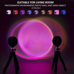 img 3 attached to 🌅 Enhance Your Space with Sunset Projection Led Light: 16 Colors Rainbow Lamp for Stunning Home Party Decor in Living Room & Bedroom