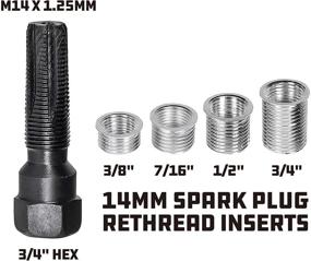 img 3 attached to 🔧 Enhanced Powerbuilt 14MM Spark Plug Thread Repair Kit: Model 648421