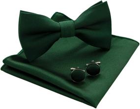 img 3 attached to 👔 JEMYGINS Bowtie Pocket Handkerchief Cufflinks: Elevate Your Style with this Perfect Combo!