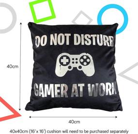 img 2 attached to 🎮 Hilarious Do Not Disturb Gamer at Work Cushion Cover – Perfect Present for Gaming Enthusiasts!