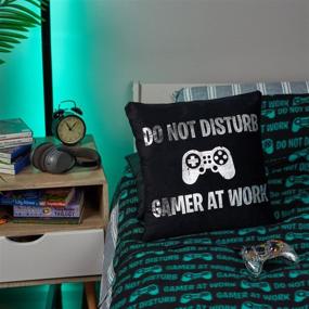 img 1 attached to 🎮 Hilarious Do Not Disturb Gamer at Work Cushion Cover – Perfect Present for Gaming Enthusiasts!