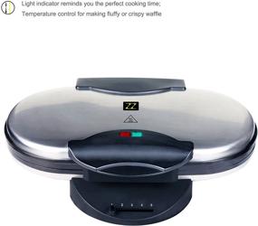 img 3 attached to 🧇 Delicious Heart-Shaped Waffles with the ZZ Heart Waffle Maker – Non-Stick Plate, 1200W (Black/Silver)