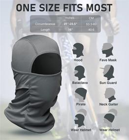 img 1 attached to 👤 Doerix Balaclava Face Mask: The Ultimate Sun Hood for Tactical Lightweight Ski, Motorcycle Riding, and Running - Ideal for Men and Women!