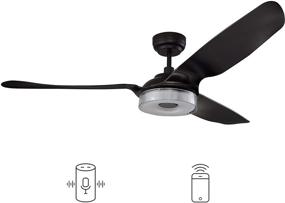 img 4 attached to 🚗 Carro Indoor/Outdoor Smart Ceiling Fan 56" 3 Blade with Remote Control - Alexa/Google Home/Siri Compatible, Dimmable LED Light, 10-Speed DC Motor (Black)