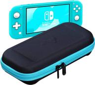 🎮 butterfox slim carrying case for nintendo switch lite - blue turquoise/black; with 19 game and 2 micro sd card holders, storage for switch lite accessories - enhanced seo logo