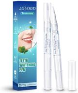 🌟 lovood teeth whitening pen - 2 pcs, 20+ uses, painless & effective, no sensitivity, travel friendly, easy to use - get a beautiful white smile with lovood tooth whitener, natural mint flavor logo