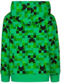 img 1 attached to 👾 Green Creeper Zip-Up Hooded Sweatshirt for Boys and Teens Ages 4-18 - Minecraft Boy's Hoodie