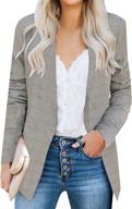 👩 stylish and functional: grapent women's open front office blazer jacket suit with pockets logo