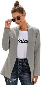 img 2 attached to 👩 Stylish and Functional: GRAPENT Women's Open Front Office Blazer Jacket Suit with Pockets