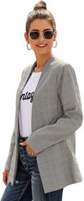 img 1 attached to 👩 Stylish and Functional: GRAPENT Women's Open Front Office Blazer Jacket Suit with Pockets