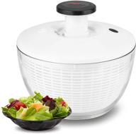 enloy salad spinner with one-hand pump operation - large 6.2 quart washer and dryer for fruits, vegetables - compact storage strainer ideal for washing & drying leafy greens logo