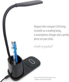 img 2 attached to 🌟 Deke Home Dimmable LED Desk Lamp with Pen Holder, Wireless Charging, and Eye-Caring Table Lights - 3 Brightness Levels, Flexible Rotation, Touch Control, Kids Night Light