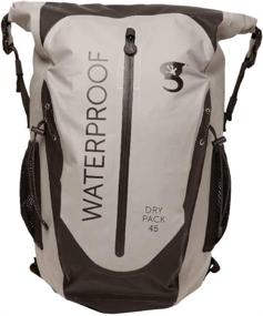 img 4 attached to geckobrands Paddler Waterproof 45L Backpack - Large Dry Bag with Enhanced Comfort and Support, Grey