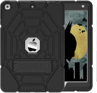 📱 grifobes ipad 6th gen case | heavy duty protective shockproof rugged cover | kickstand | ipad 5th gen compatible | 9.7 inch | black logo