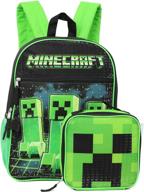 minecraft creeper full backpack lunchbox: 🎒 perfect for minecraft fans on the go! logo