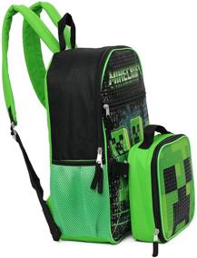 img 1 attached to Minecraft Creeper Full Backpack Lunchbox: 🎒 Perfect for Minecraft Fans on the Go!