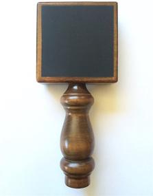 img 2 attached to 🍺 Proper Pour Square Wood Beer Tap Display: Chalkboard Faucet Handle, Premium Craft Tavern Accessory - 7.25'' L x 3.25'' W
