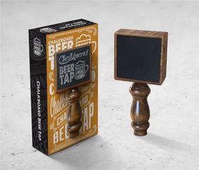 img 3 attached to 🍺 Proper Pour Square Wood Beer Tap Display: Chalkboard Faucet Handle, Premium Craft Tavern Accessory - 7.25'' L x 3.25'' W
