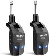 lekato guitar wireless transmitter receiver - 2.4ghz, 4 channels, rechargeable battery - ideal for audio electric guitar bass with 100 feet transmission range logo