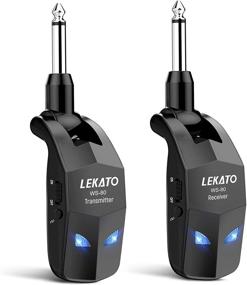img 4 attached to LEKATO Guitar Wireless Transmitter Receiver - 2.4GHz, 4 Channels, Rechargeable Battery - Ideal for Audio Electric Guitar Bass with 100 Feet Transmission Range