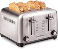 🍞 hamilton beach professional 4 slice toaster, stainless steel with bagel, defrost & reheat settings (24990) логотип