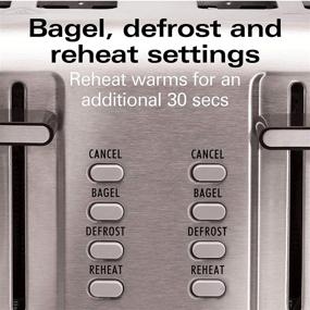 img 1 attached to 🍞 Hamilton Beach Professional 4 Slice Toaster, Stainless Steel with Bagel, Defrost & Reheat Settings (24990)