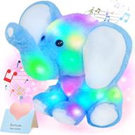 🐘 specialyou led musical stuffed animals elephant: soft plush pillow toy with light-up feature for toddler kids - blue, 11'' logo