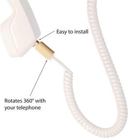 img 1 attached to Softalk Phone Cord Detangler: Almond Rotating Landline Telephone Accessory (21001)