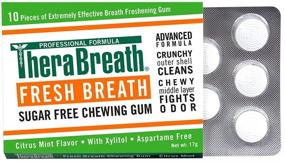 img 1 attached to 🍊 TheraBreath Fresh Breath Chewing Gum: ZINC with Citrus Mint Flavor - Pack of 6 (10 Count)
