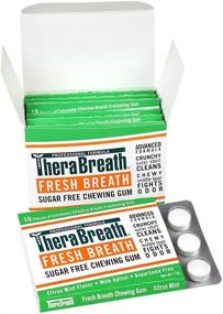 img 2 attached to 🍊 TheraBreath Fresh Breath Chewing Gum: ZINC with Citrus Mint Flavor - Pack of 6 (10 Count)